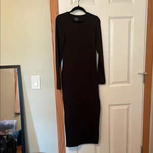 Elegant Black Long Sleeve Dress